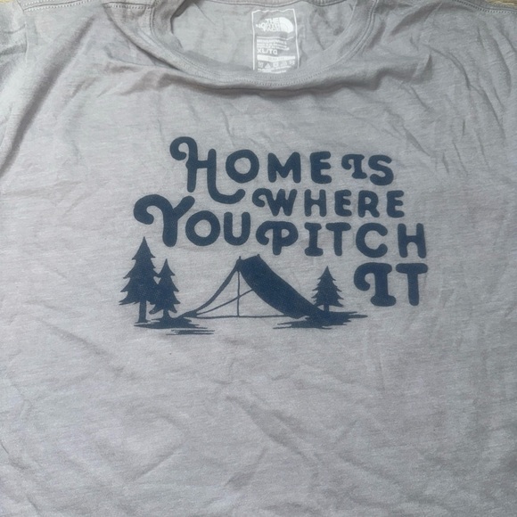 Men’s The North Face Gray Home Is Where You Pitch It T-Shirt Size Extra Large - Picture 4 of 7